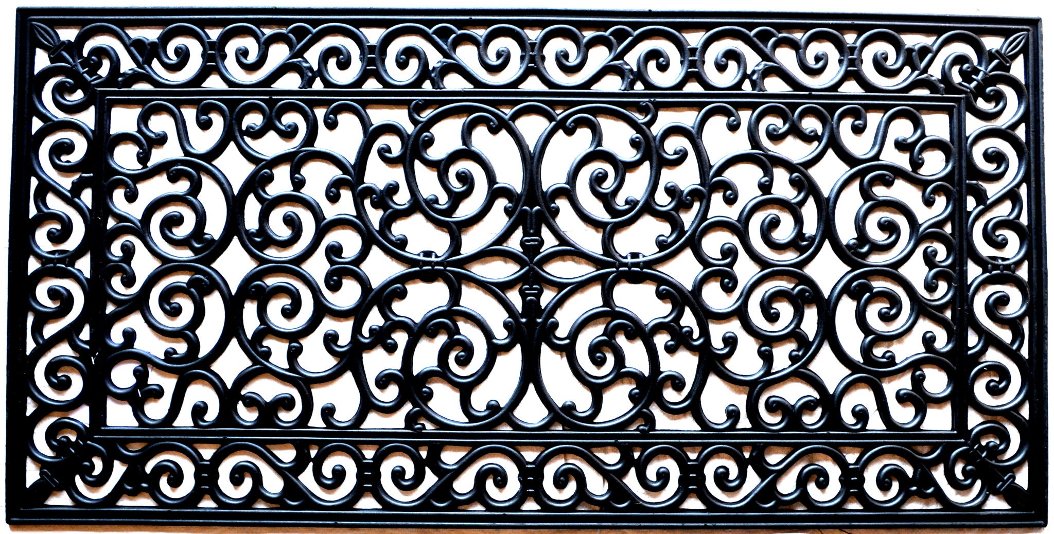 24" X 48" Black Rubber Outdoor Door Mat-0
