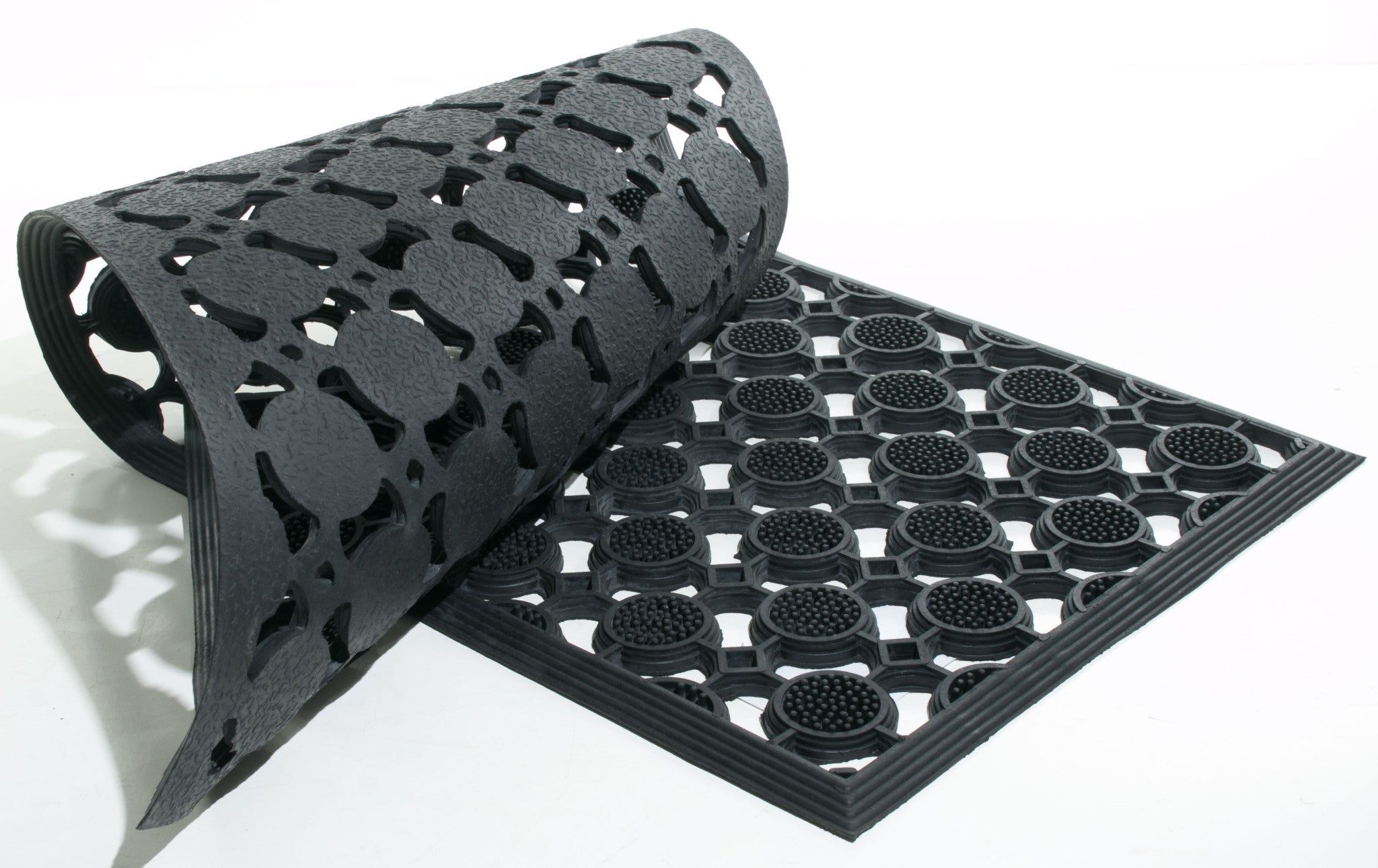 18" X 47" Black Rubber Outdoor Door Mat-5