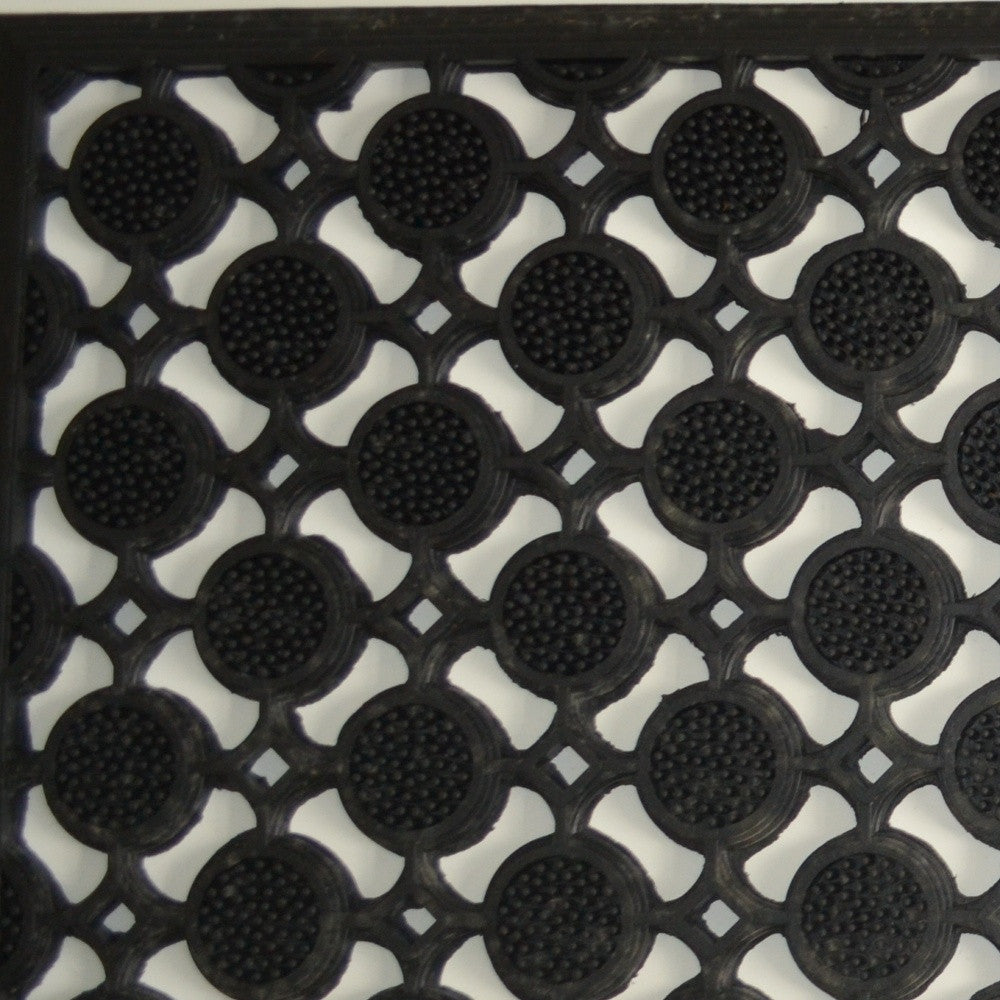 18" X 47" Black Rubber Outdoor Door Mat-2