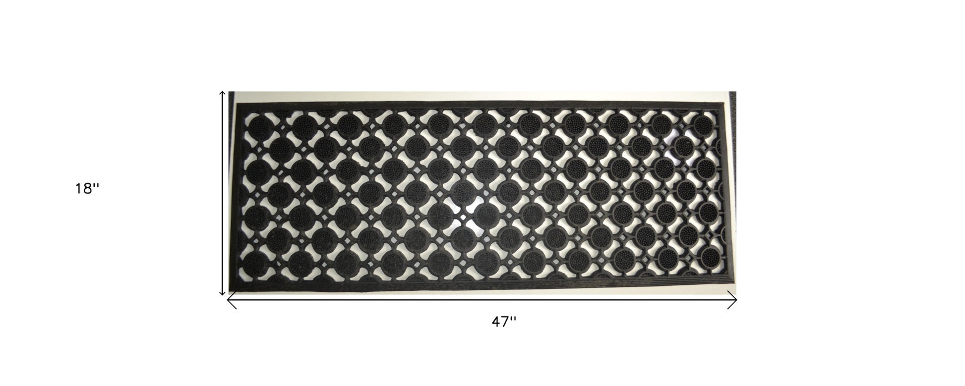 18" X 47" Black Rubber Outdoor Door Mat-6