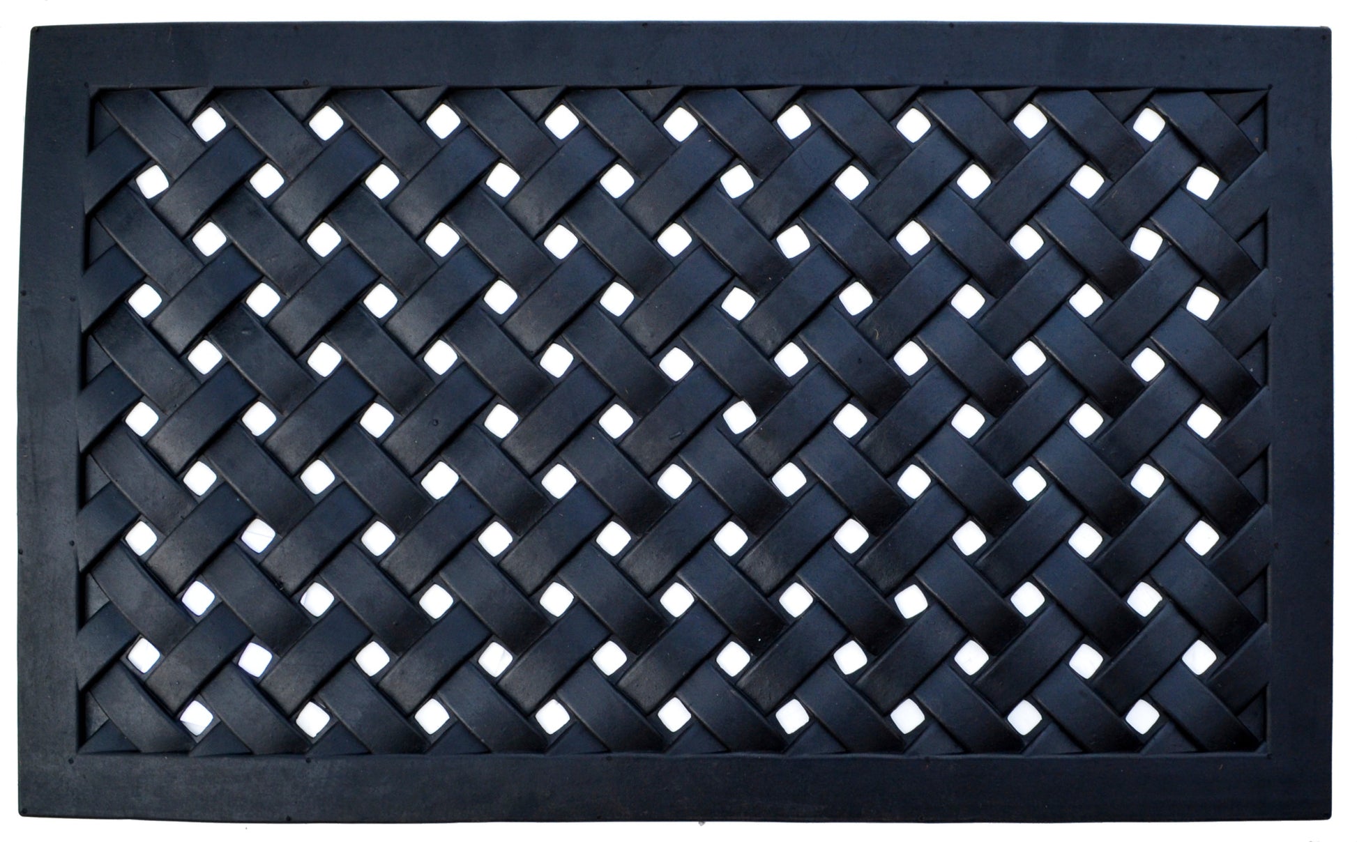 18" X 30" Black Rubber Outdoor Door Mat-0