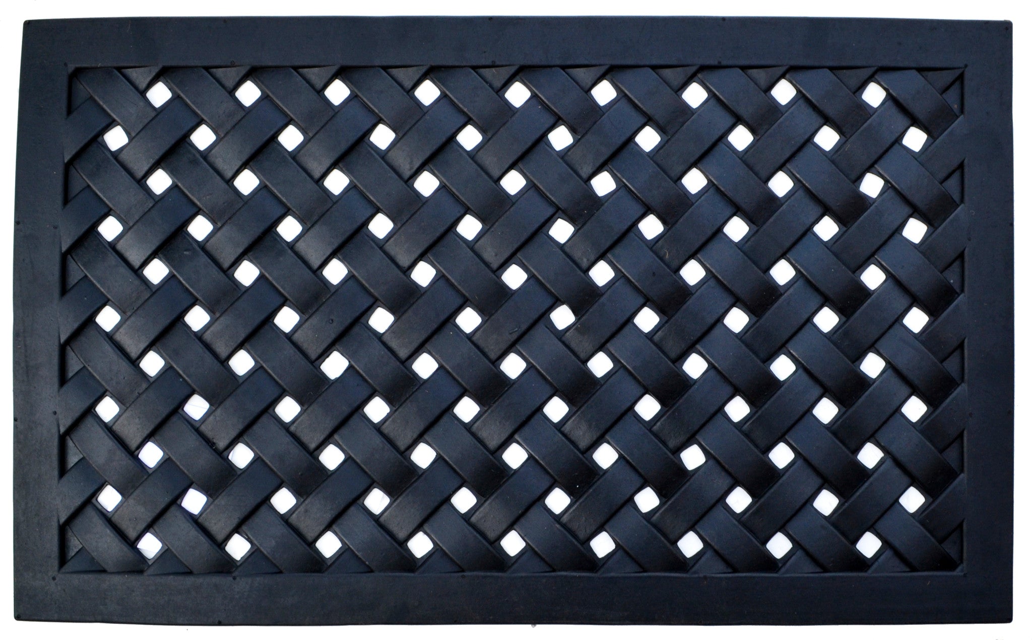 18" X 30" Black Rubber Outdoor Door Mat-0