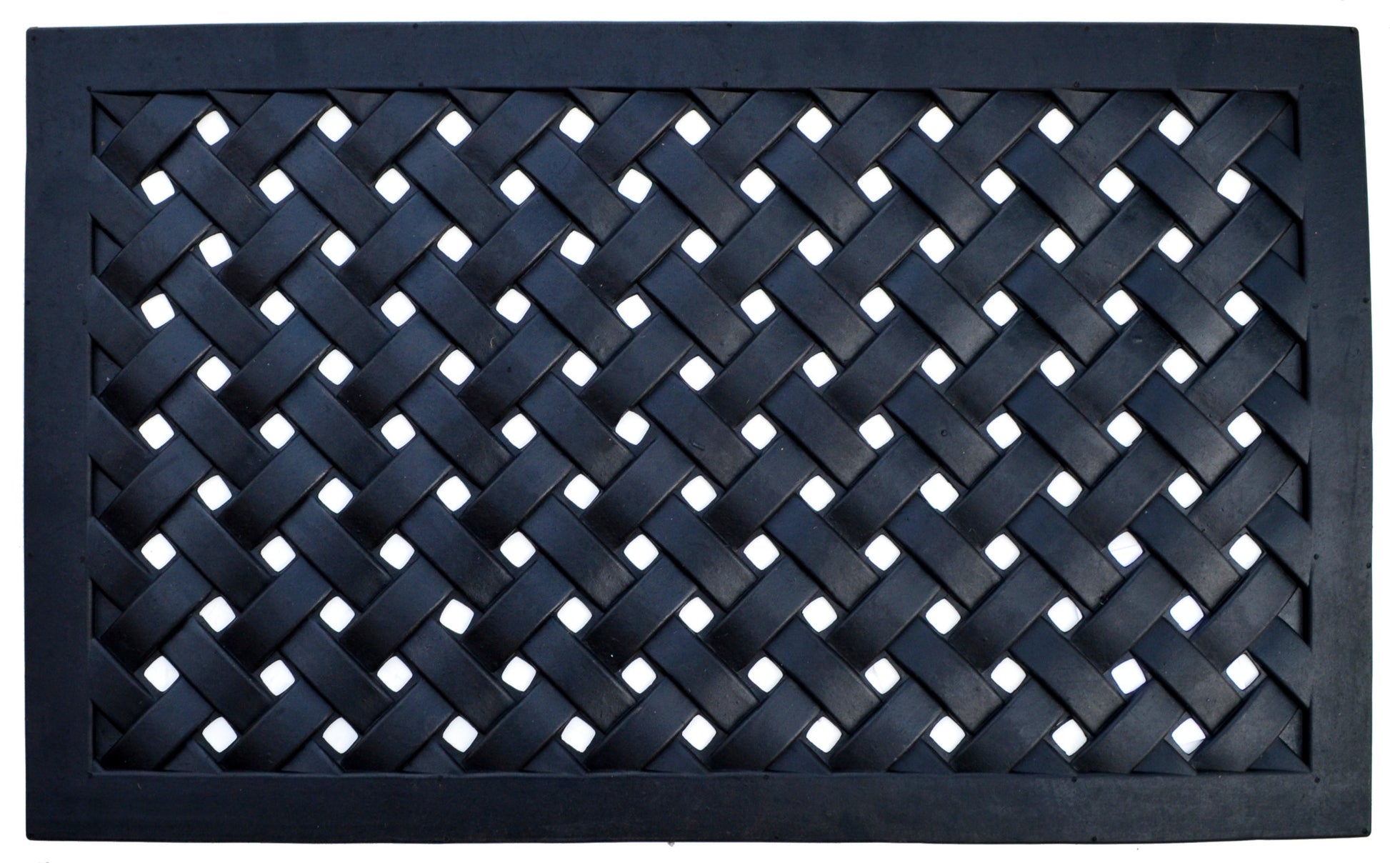 18" X 30" Black Rubber Outdoor Door Mat-3