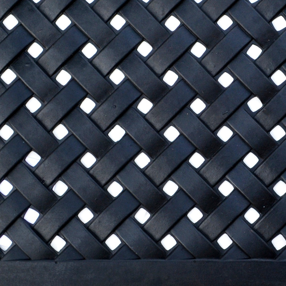 18" X 30" Black Rubber Outdoor Door Mat-6