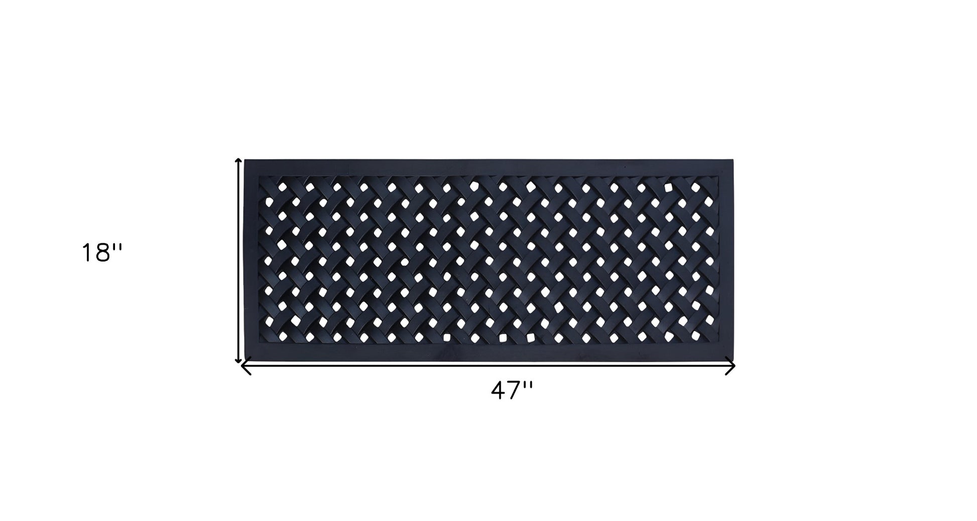 18" X 47" Black Rubber Outdoor Door Mat-2