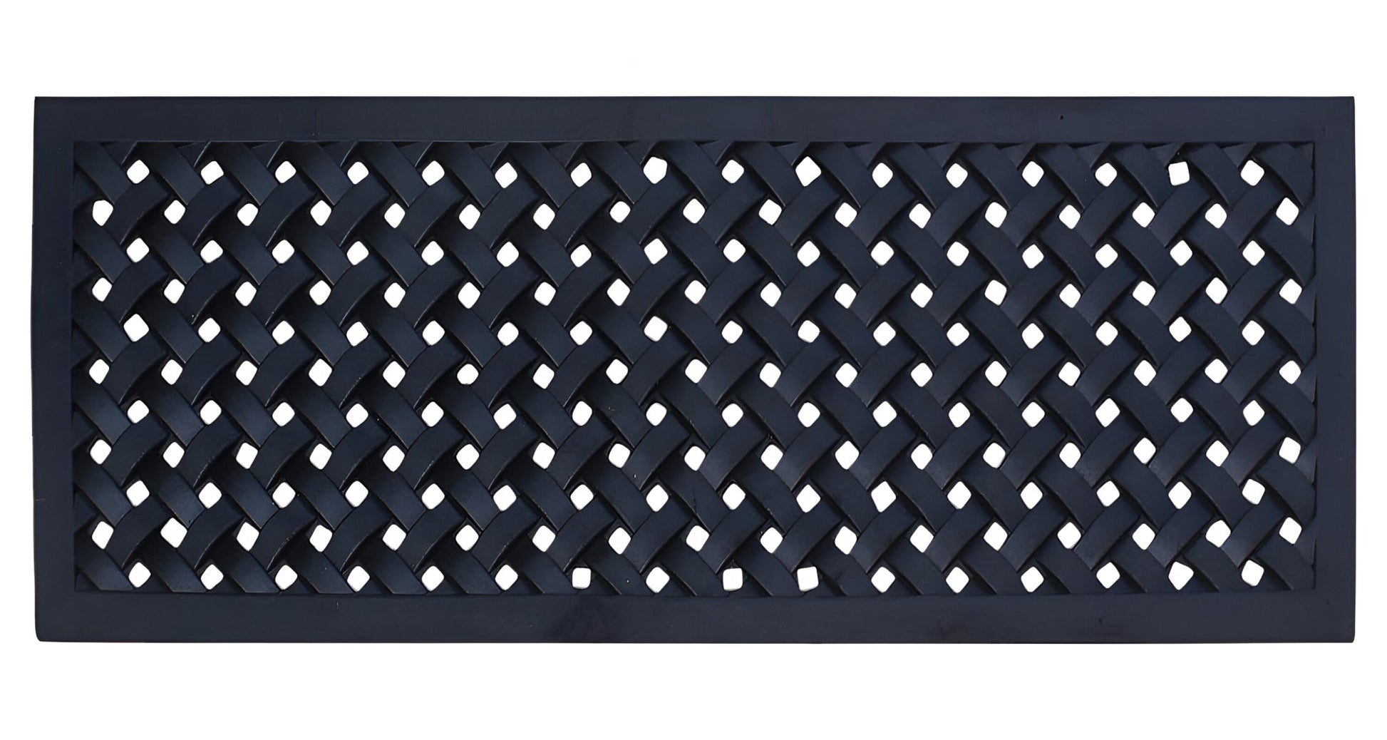 18" X 47" Black Rubber Outdoor Door Mat-1