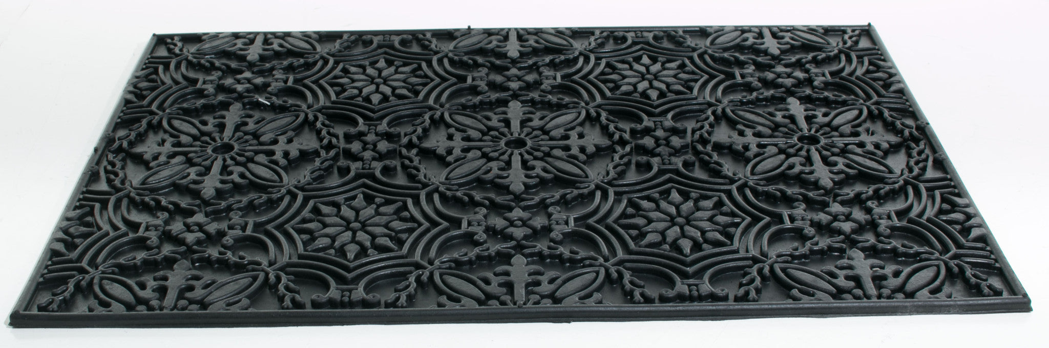 16" X 24" Black Rubber Outdoor Door Mat-0