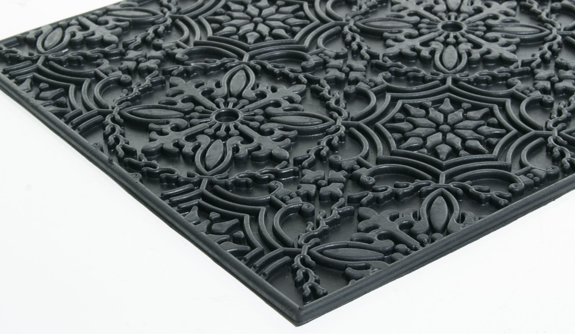 16" X 24" Black Rubber Outdoor Door Mat-5