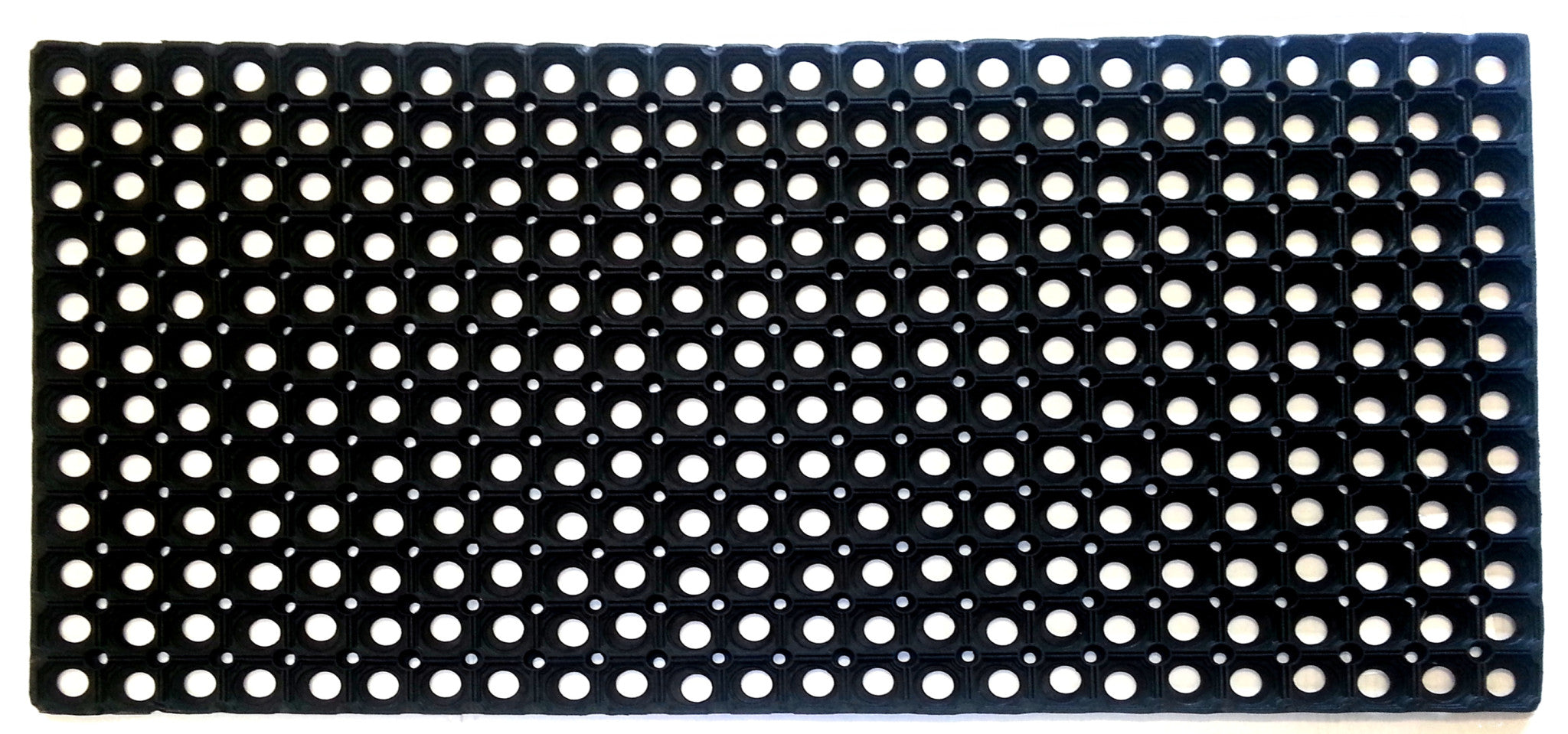 19" X 39" Black Rubber Outdoor Door Mat-0