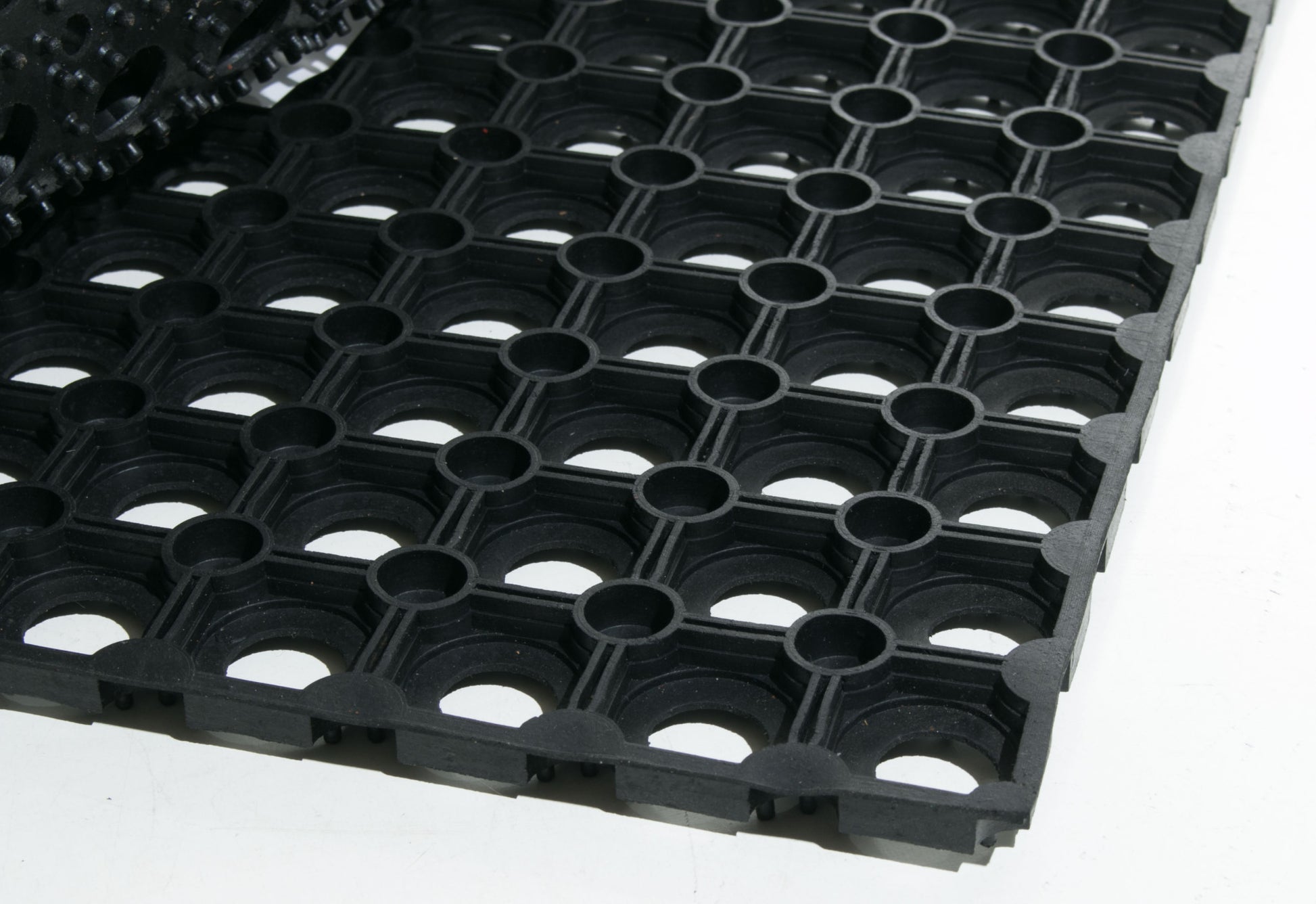 19" X 39" Black Rubber Outdoor Door Mat-5