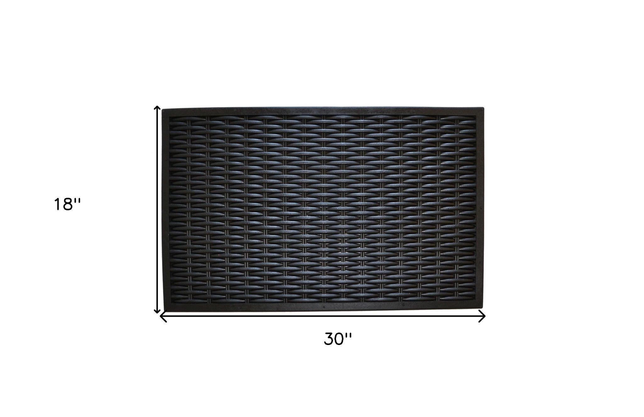 18" X 30" Black Rubber Outdoor Door Mat-4