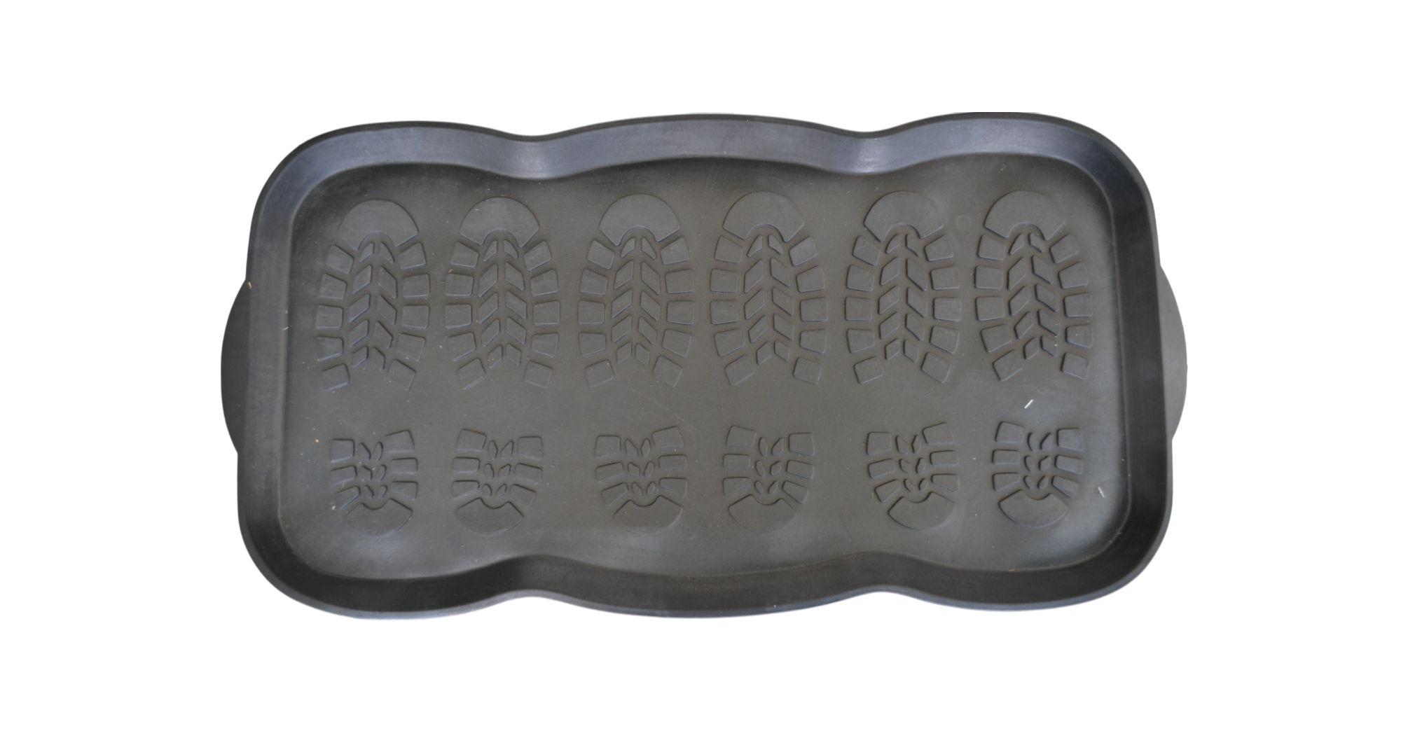 16" X 32" Black Rubber Outdoor Boot Tray-6