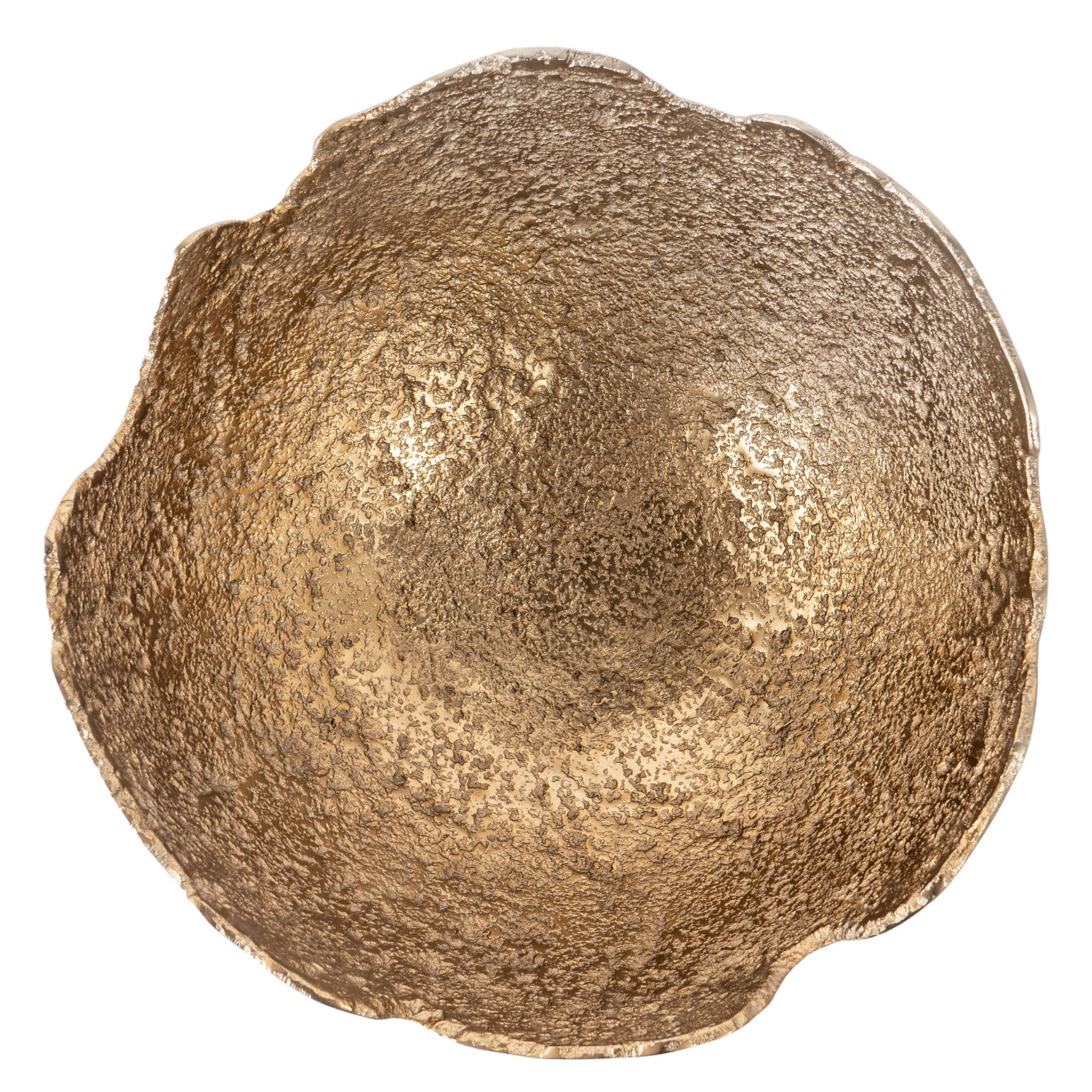 Set of Two Gold And Silver Aluminum Decorative Bowls-0