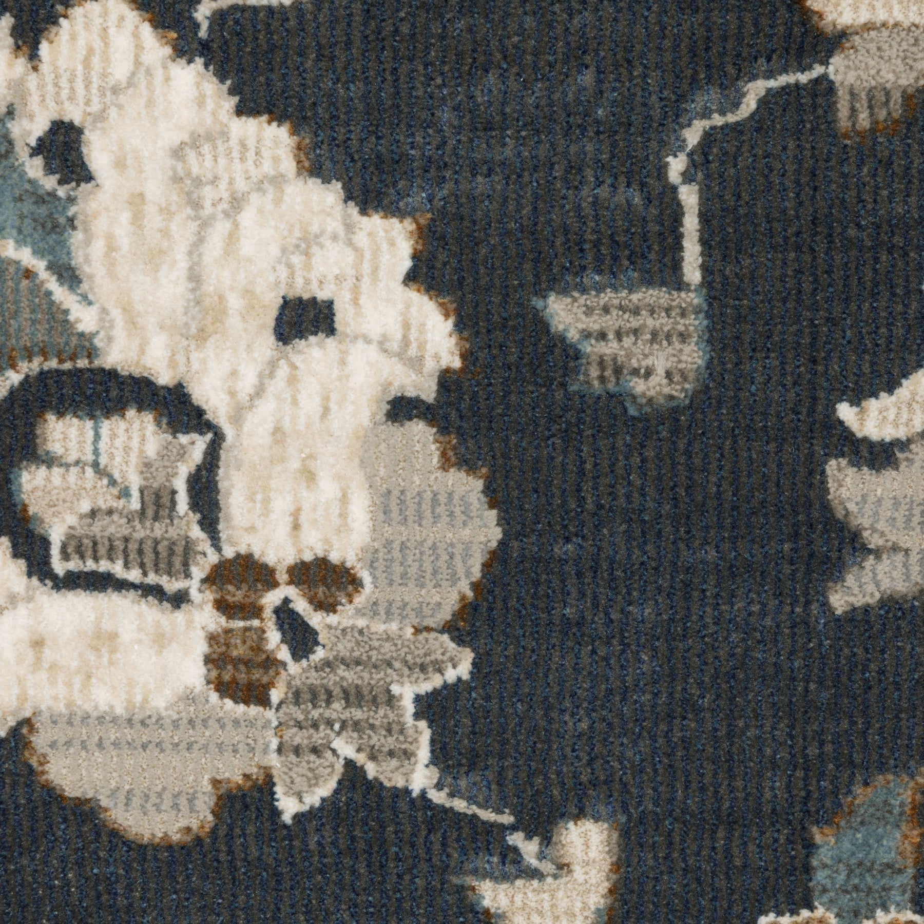 8' Blue Oriental Runner Rug-7