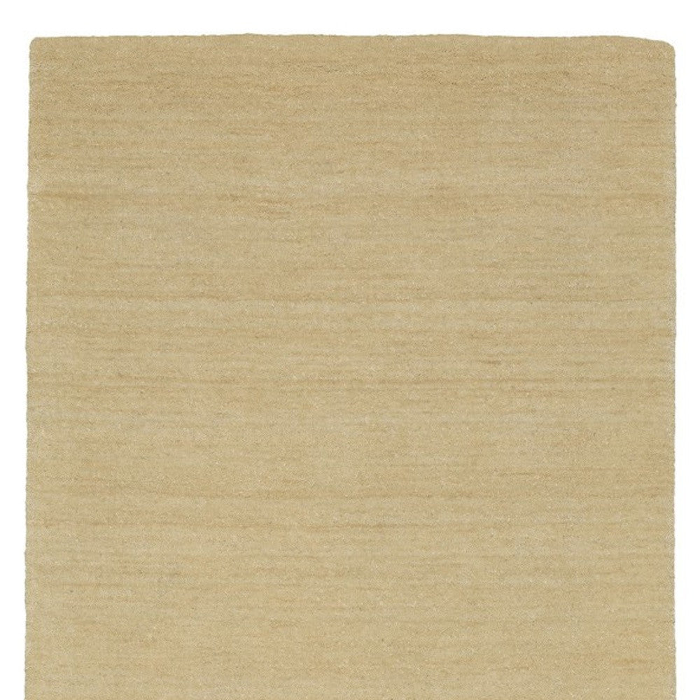 8' Beige Wool Hand Tufted Runner Rug-3