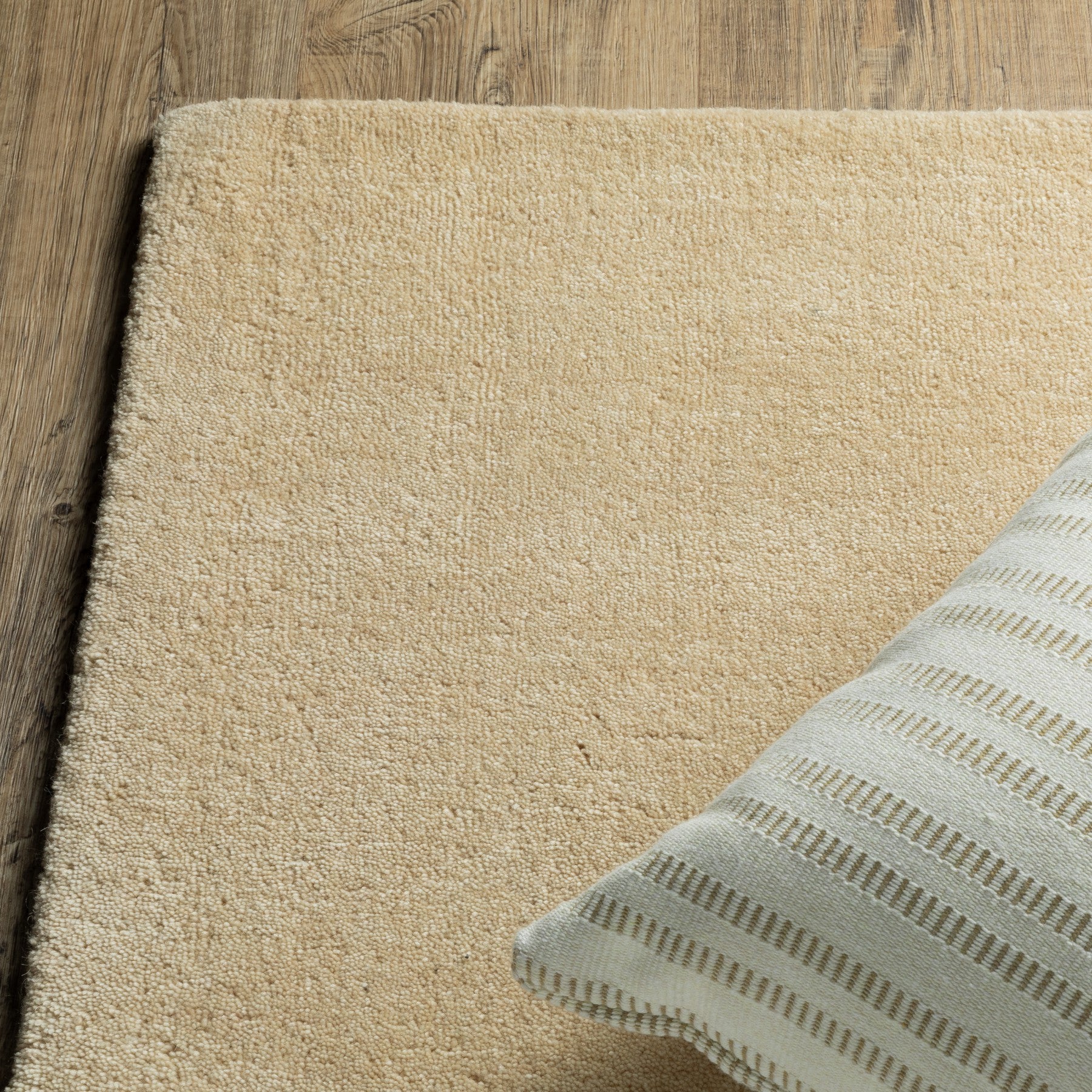 8' Beige Wool Hand Tufted Runner Rug-5