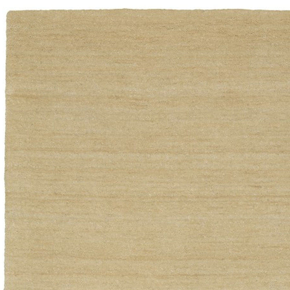 8' Beige Wool Hand Tufted Runner Rug-4