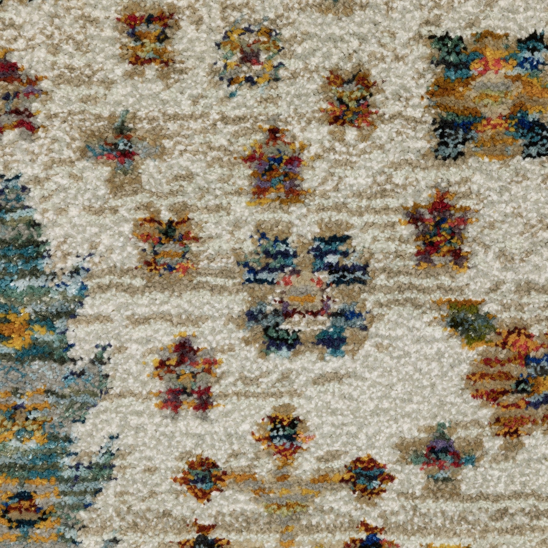 12' Ivory And Gold Oriental Runner Rug-5