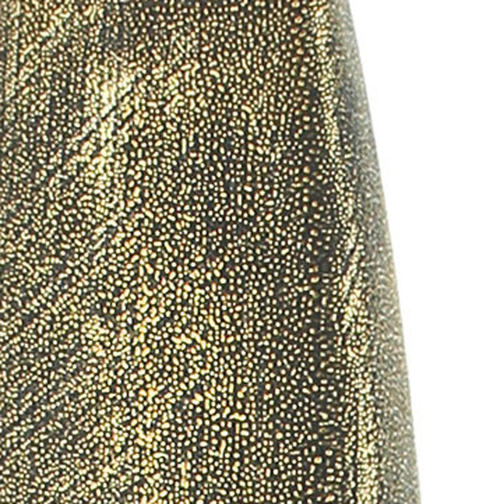 47" Gold Tapered Ceramic Floor Vase-Vases-DECOROLALA