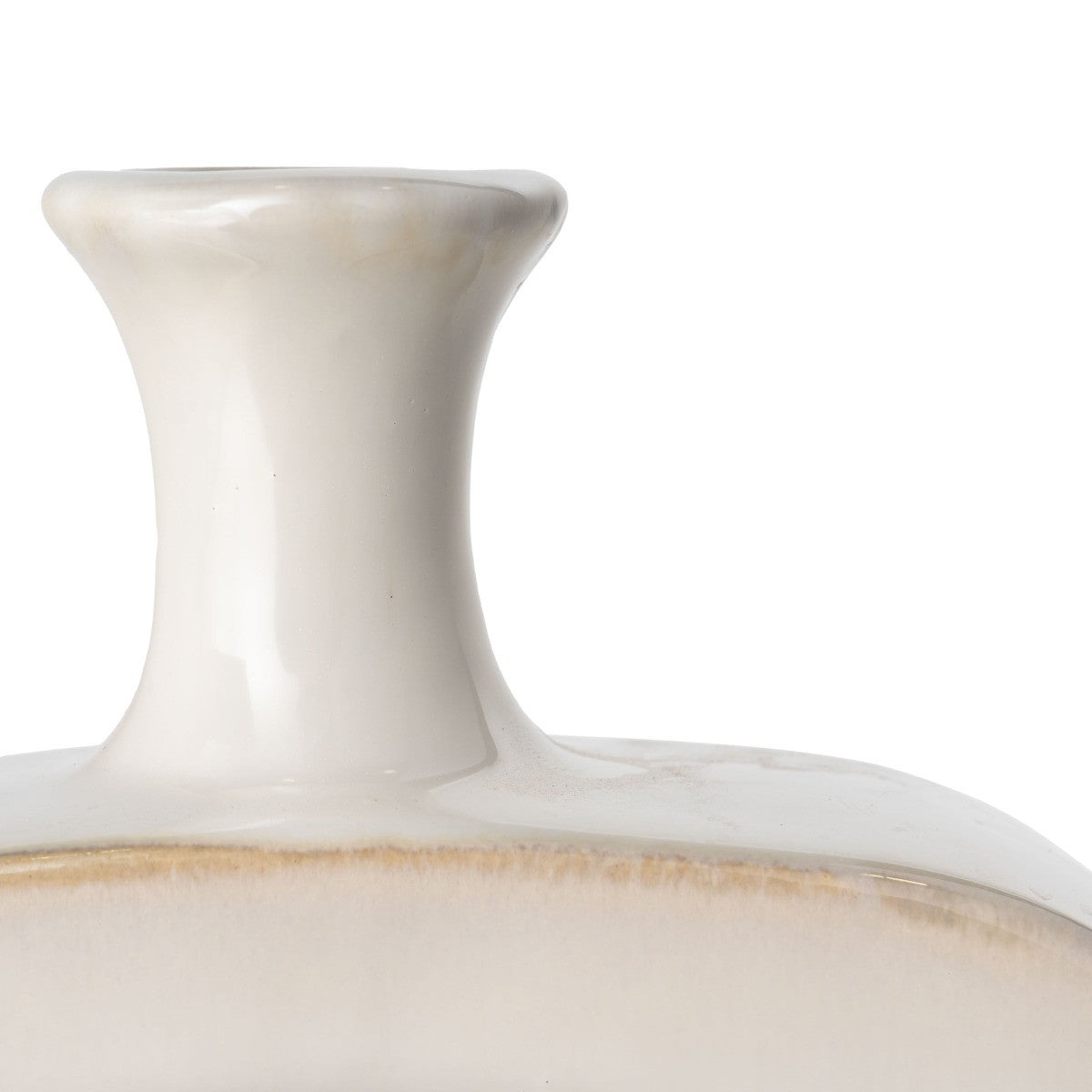 14" Aqua And White Ombre Ceramic Table Vase-Vases-DECOROLALA