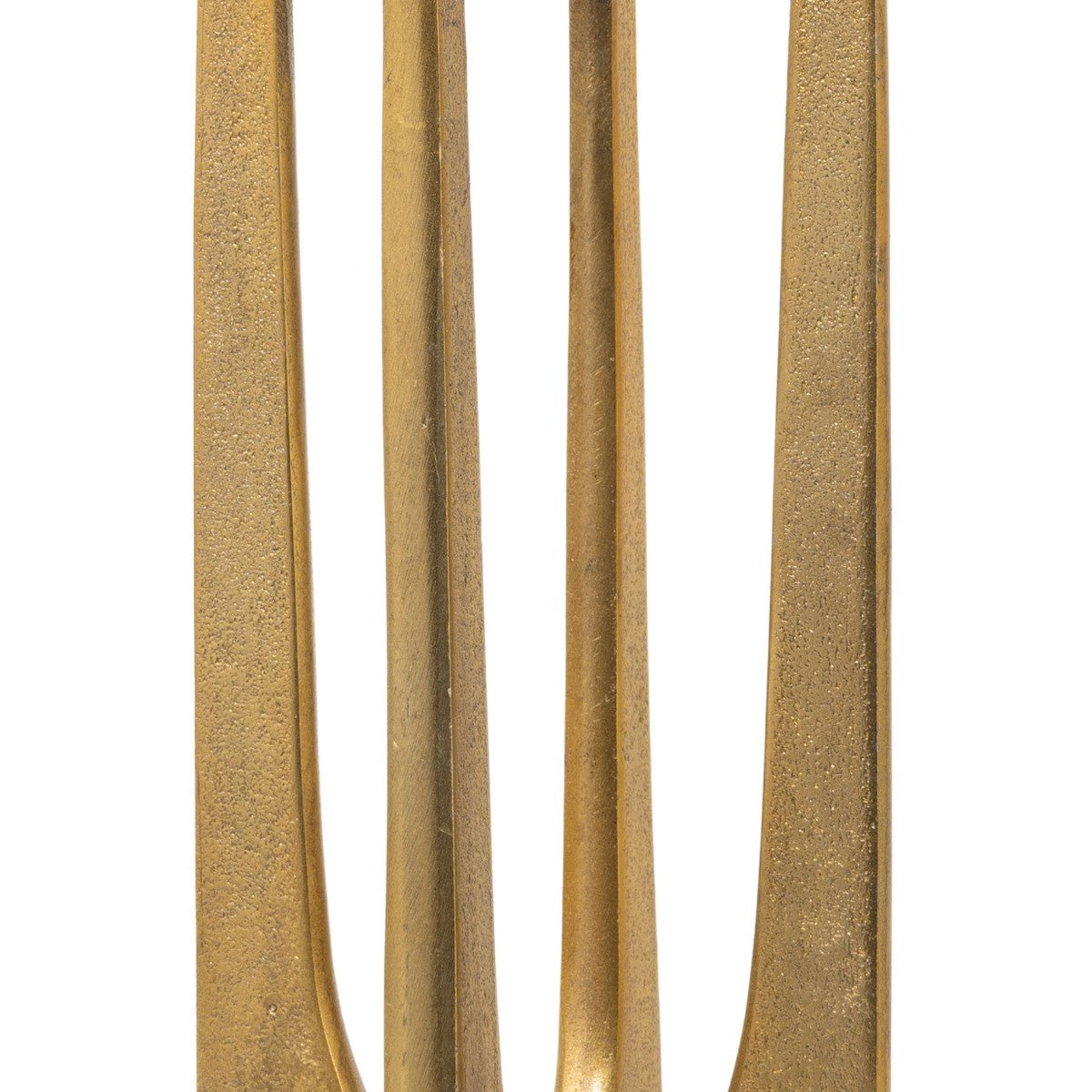 16" Gold Distressed Aluminum Geometric Tabletop Pillar Candle Holder-Candle Holders-DECOROLALA