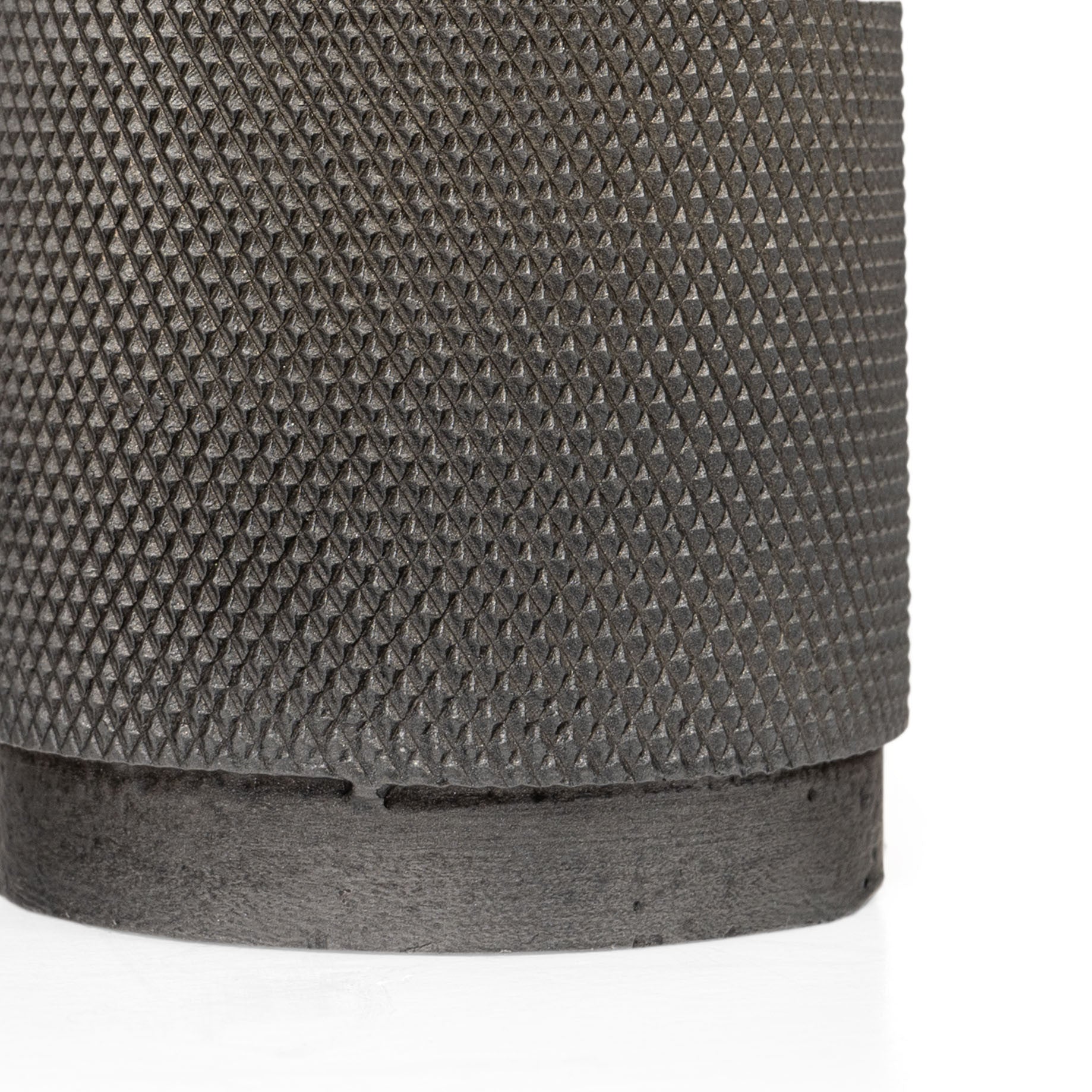 7" Gray Distressed Aluminum Geometric Tabletop Taper Candle Holder-Candle Holders-DECOROLALA