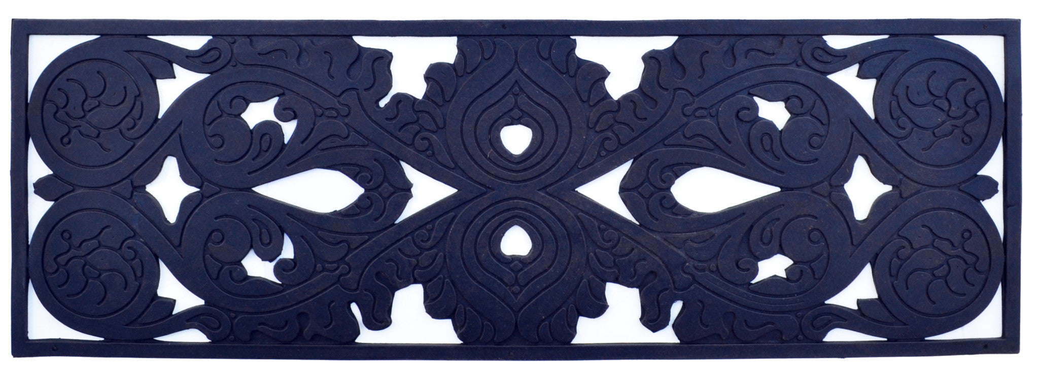 10" X 30" Black Rubber Outdoor Door Mat-0