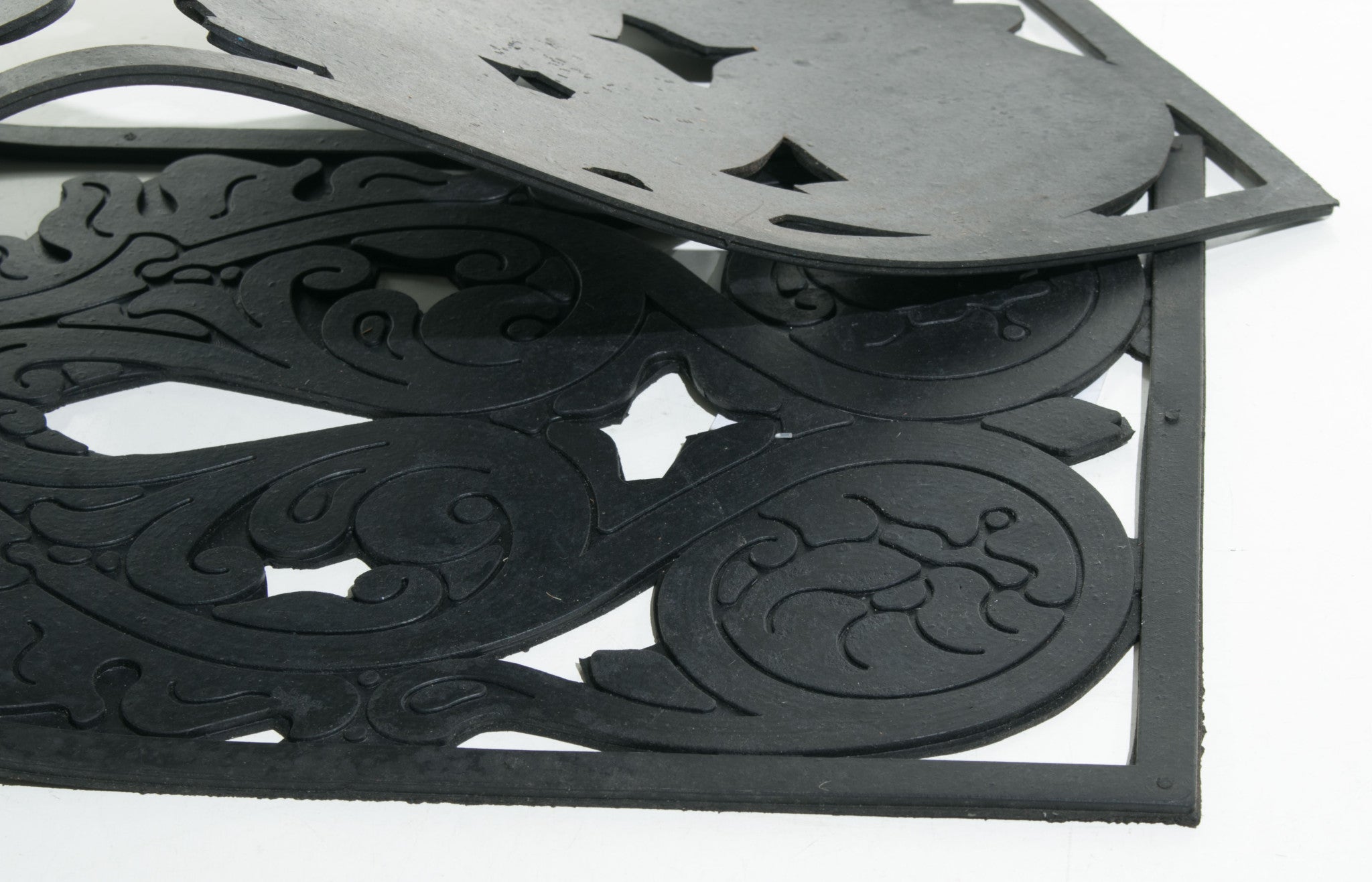 10" X 30" Black Rubber Outdoor Door Mat-4