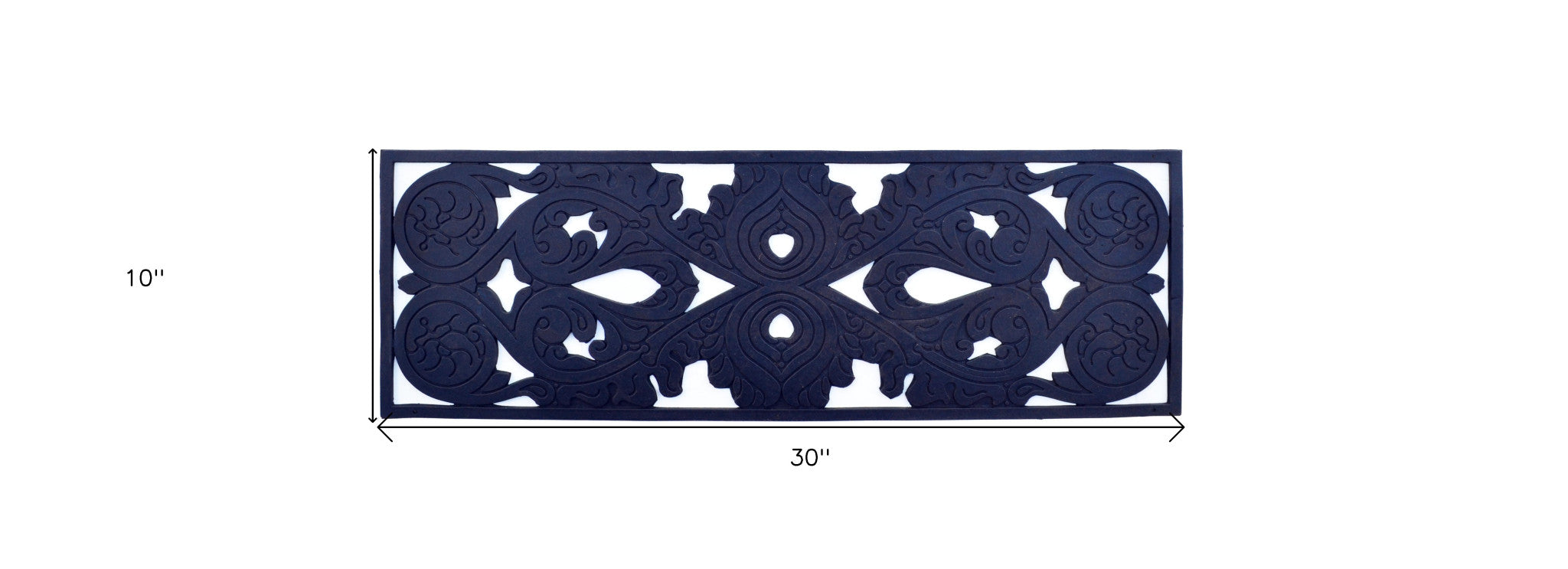 10" X 30" Black Rubber Outdoor Door Mat-7