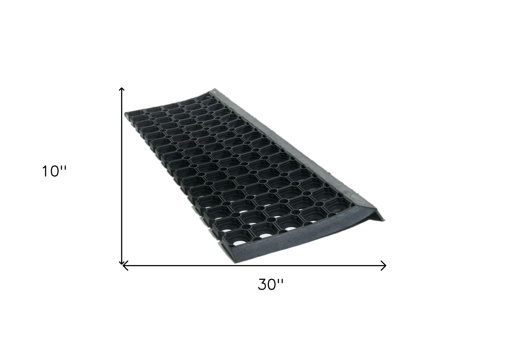 10" X 30" Black Rubber Outdoor Door Mat-6