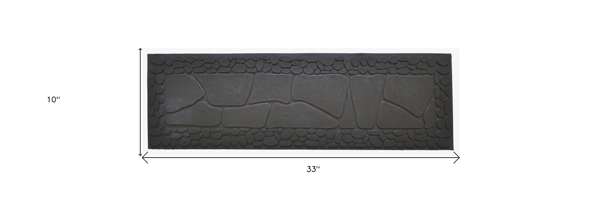 10" X 33" Black Rubber Outdoor Door Mat-7