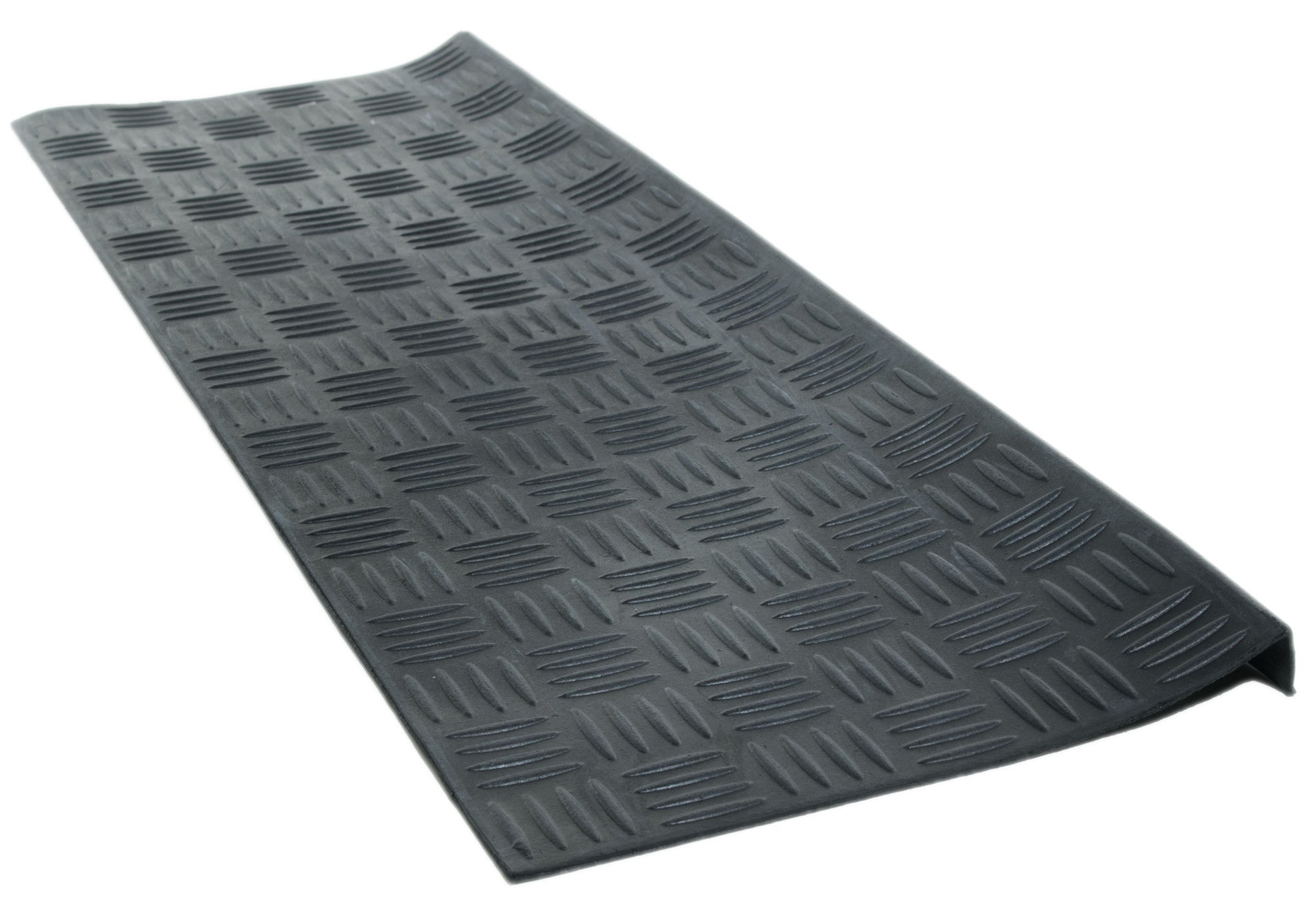 9" X 30" Black Rubber Outdoor Door Mat-0