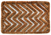 16" X 24" Brown Coir Zig Zag Outdoor Door Mat-0