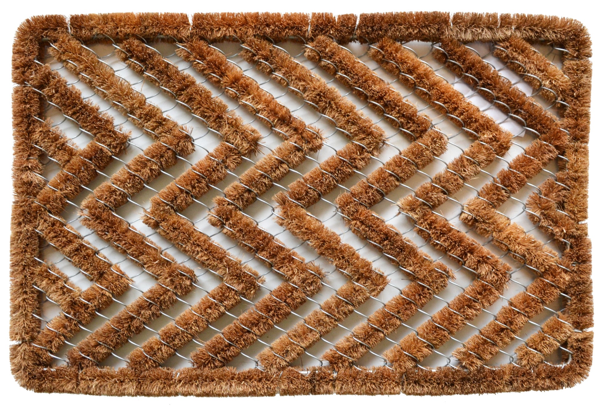 16" X 24" Brown Coir Zig Zag Outdoor Door Mat-0