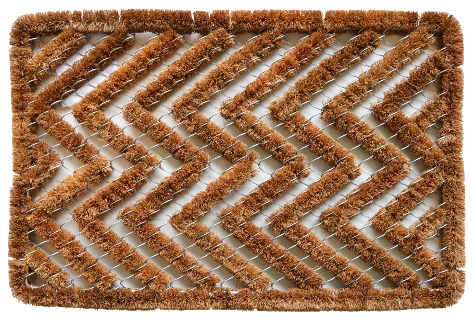 16" X 24" Brown Coir Zig Zag Outdoor Door Mat-3