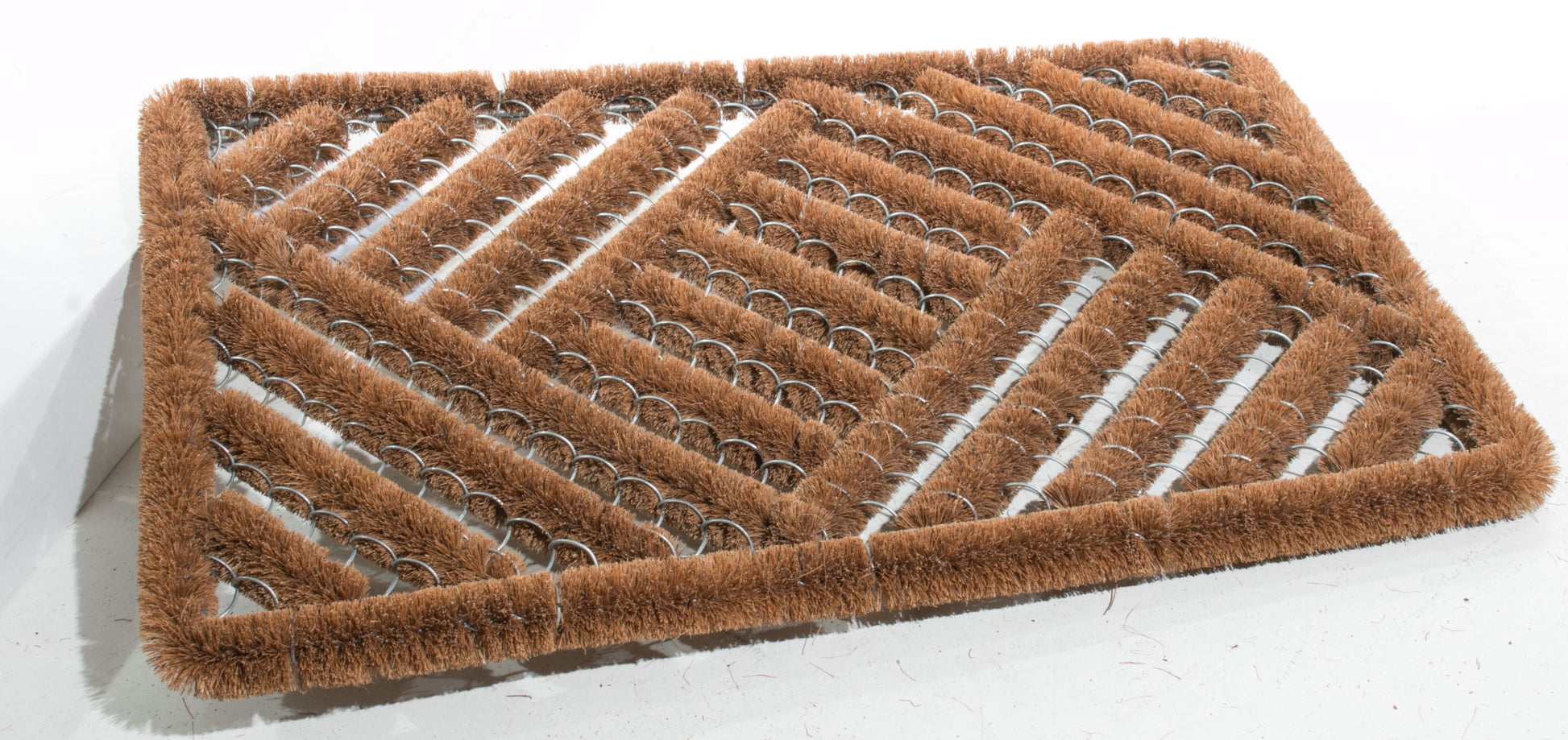 16" X 24" Brown Coir Geometric Outdoor Door Mat-3