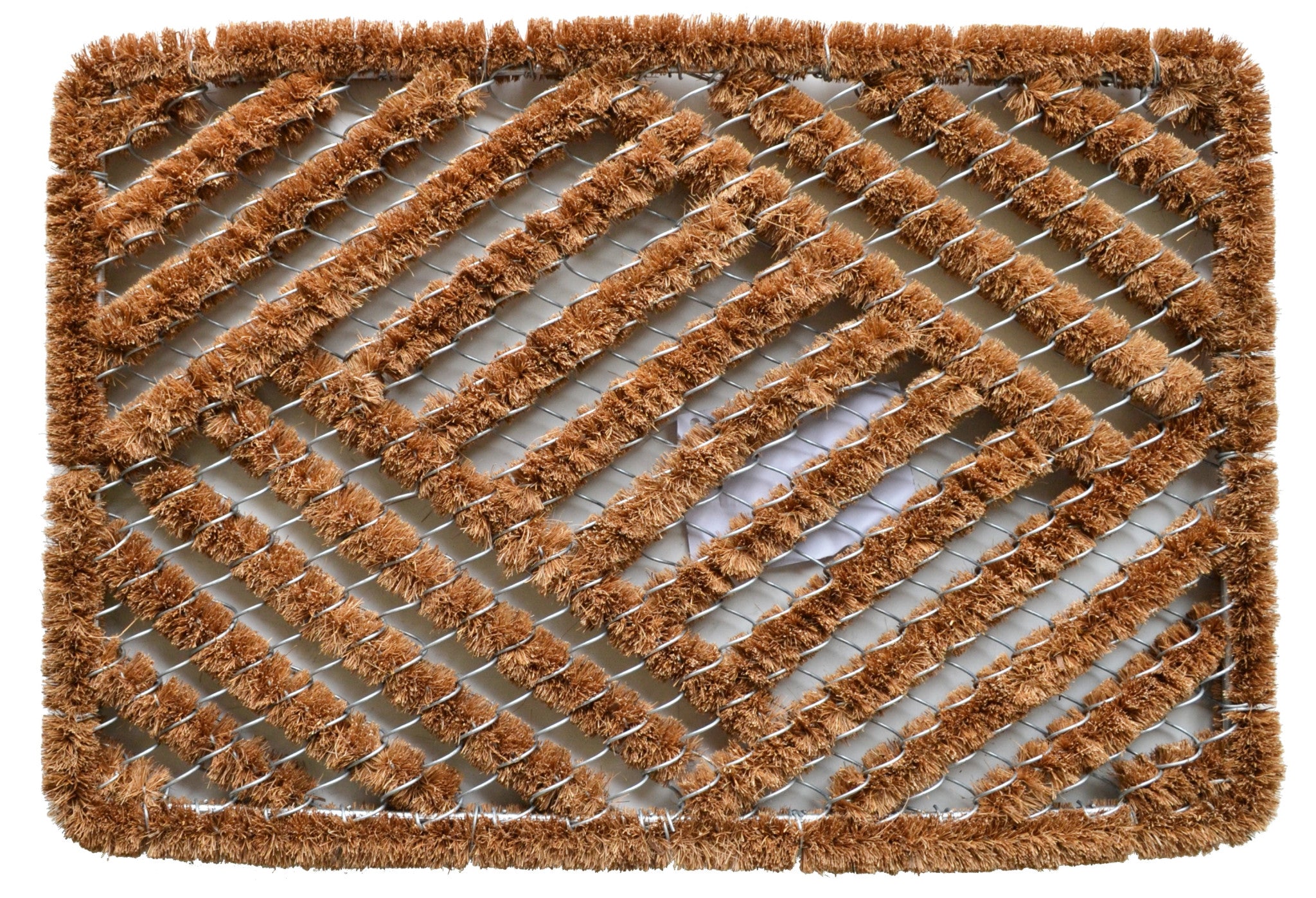 16" X 24" Brown Coir Geometric Outdoor Door Mat-2