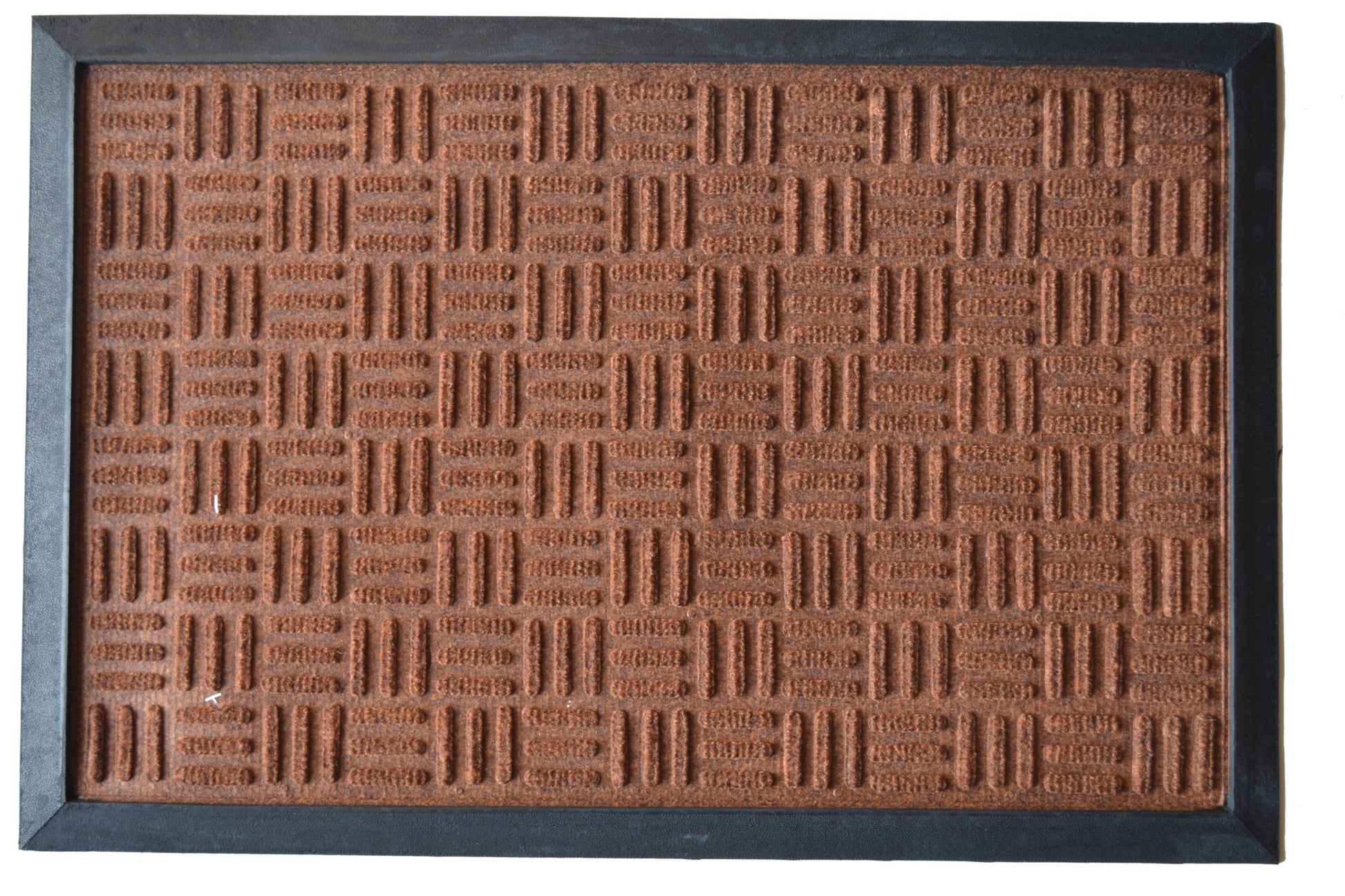 16" X 24" Brown Synthetic Fiber Abstract Outdoor Door Mat-2