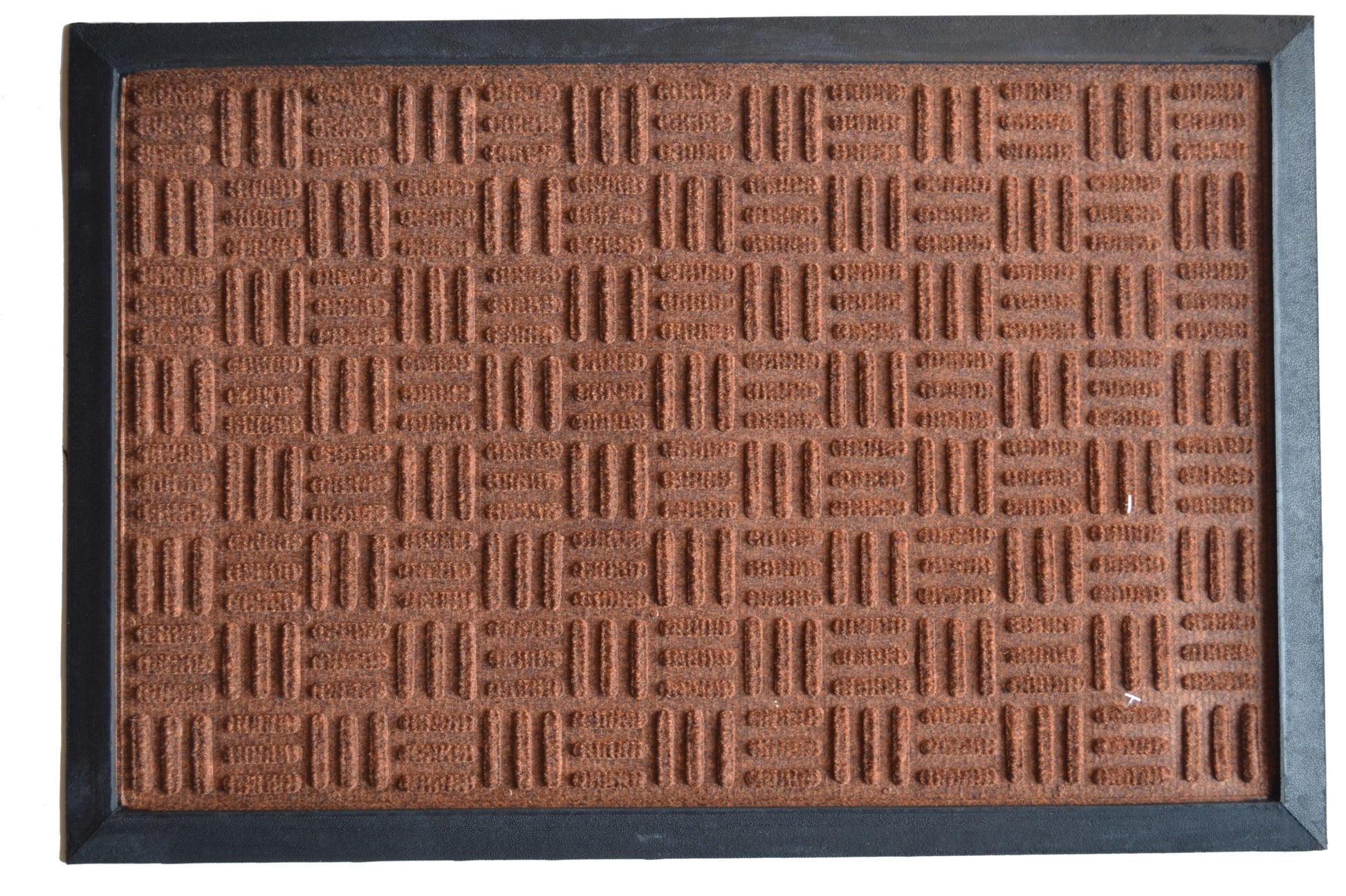 24" X 36" Brown Synthetic Fiber Abstract Outdoor Door Mat-0