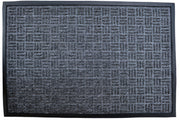 24" X 36" Gray Synthetic Fiber Abstract Outdoor Door Mat-0
