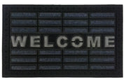 18" X 30" Gray Synthetic Fiber Abstract Outdoor Door Mat-0