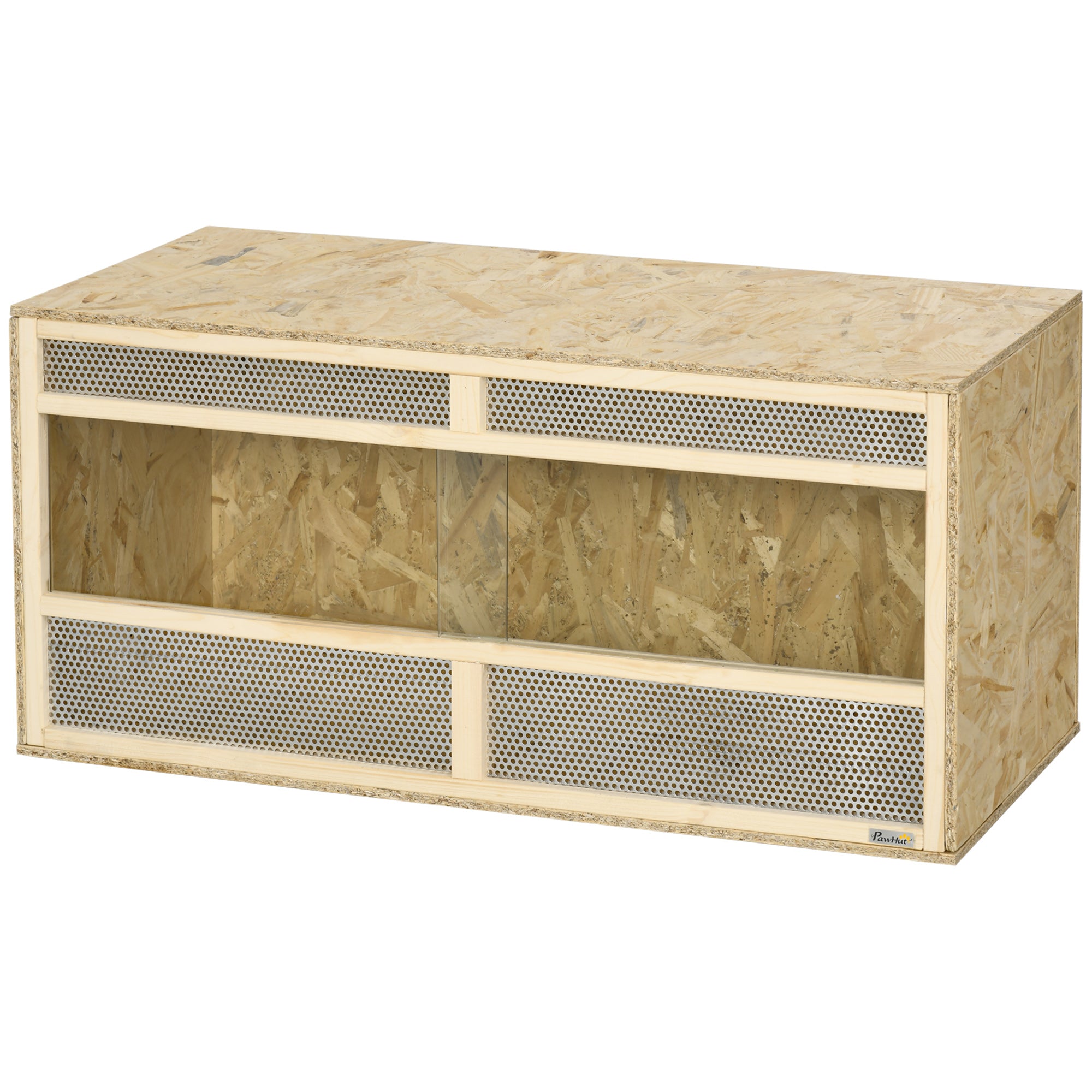 58 Gallon Reptile Terrarium - Wood Finish OSB with Sliding Doors-Small Animals-DECOROLALA