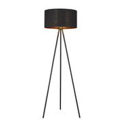 58" Matte Tripod Floor Lamp With Black Drum Shade-Floor Lamps-DECOROLALA