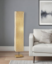 58" Natural Column Floor Lamp With Natural Paper Shade-Floor Lamps-DECOROLALA