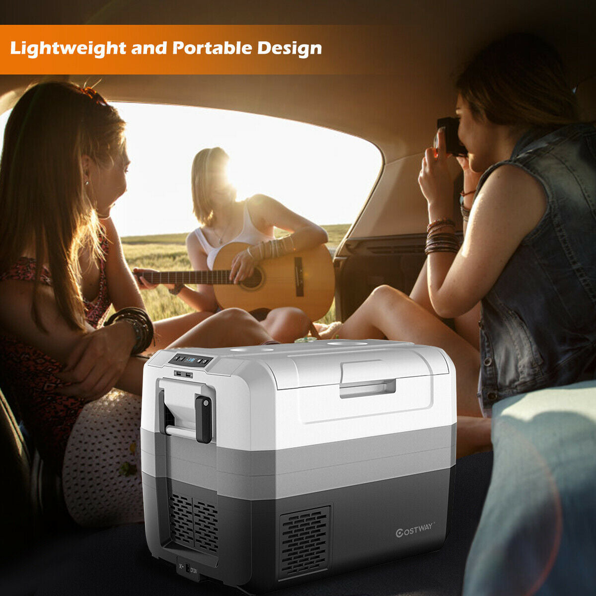 58 Quart Portable Electric Camping Car Cooler-Coolers-DECOROLALA