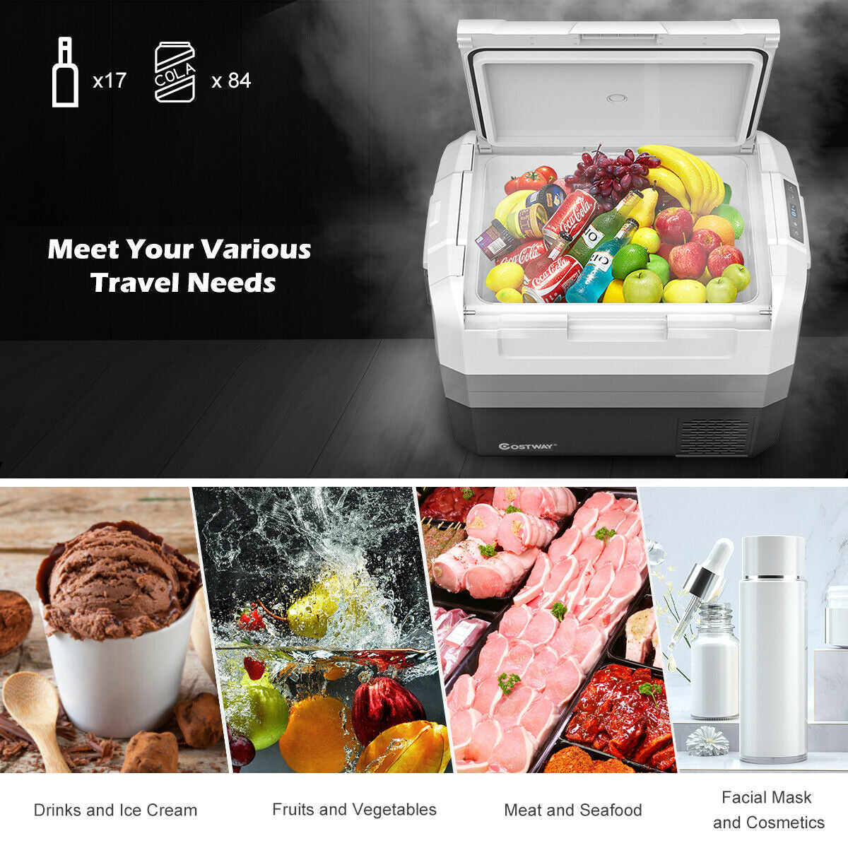 58 Quart Portable Electric Camping Car Cooler-Coolers-DECOROLALA