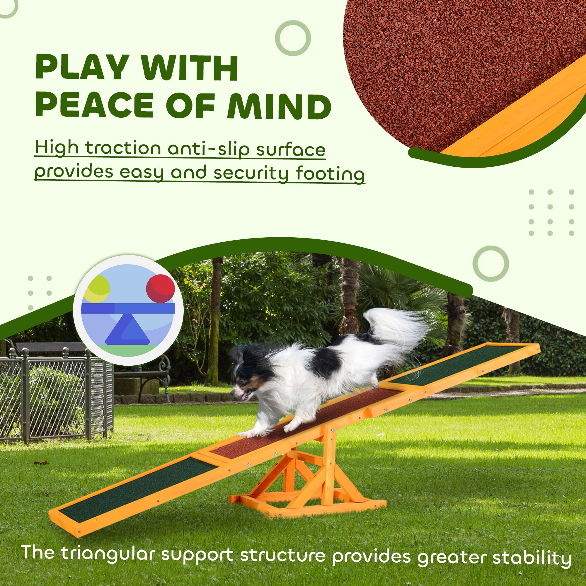 Bascule en bois pour animaux, équipement d’entraînement à l’agilité pour chiens, jeu de course, jouet résistant aux intempéries, fournitures pour animaux, naturel