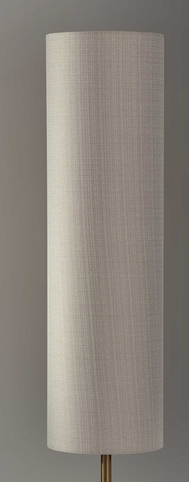 59" Brass Column With Beige Fabric Shade-Floor Lamps-DECOROLALA