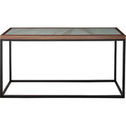 59" Brown White and Black Genuine Marble Frame Console Table-Console Tables-DECOROLALA