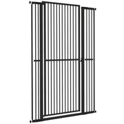 59" Extra Tall Cat Gate - Black Steel 30"-41" Wide-DECOROLALA